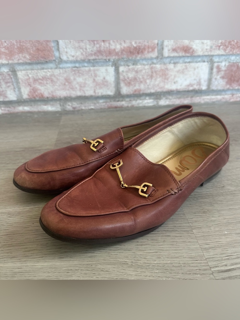 Sam Edelman Lorraine Brown Horse Bit Loafers Women’s 6 Leather Heritage Academia